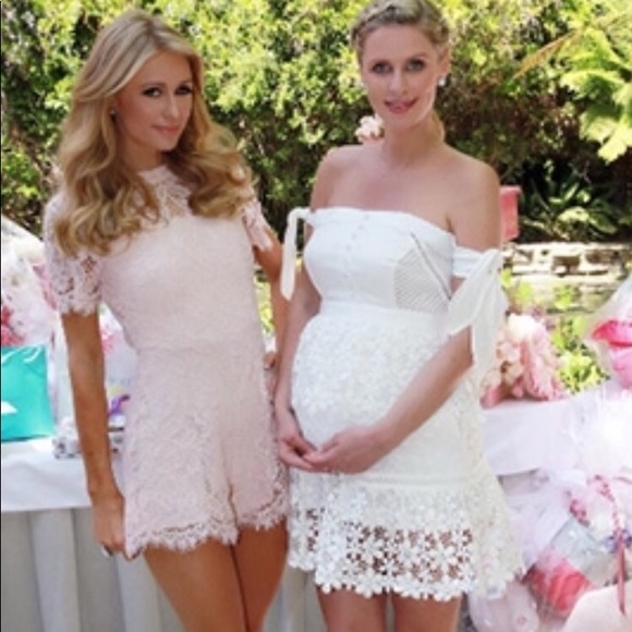 ALEXIS women’s designer lace romper light PINK - Picture 6 of 6